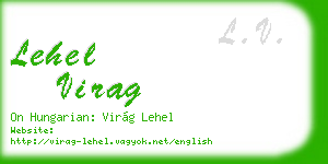 lehel virag business card